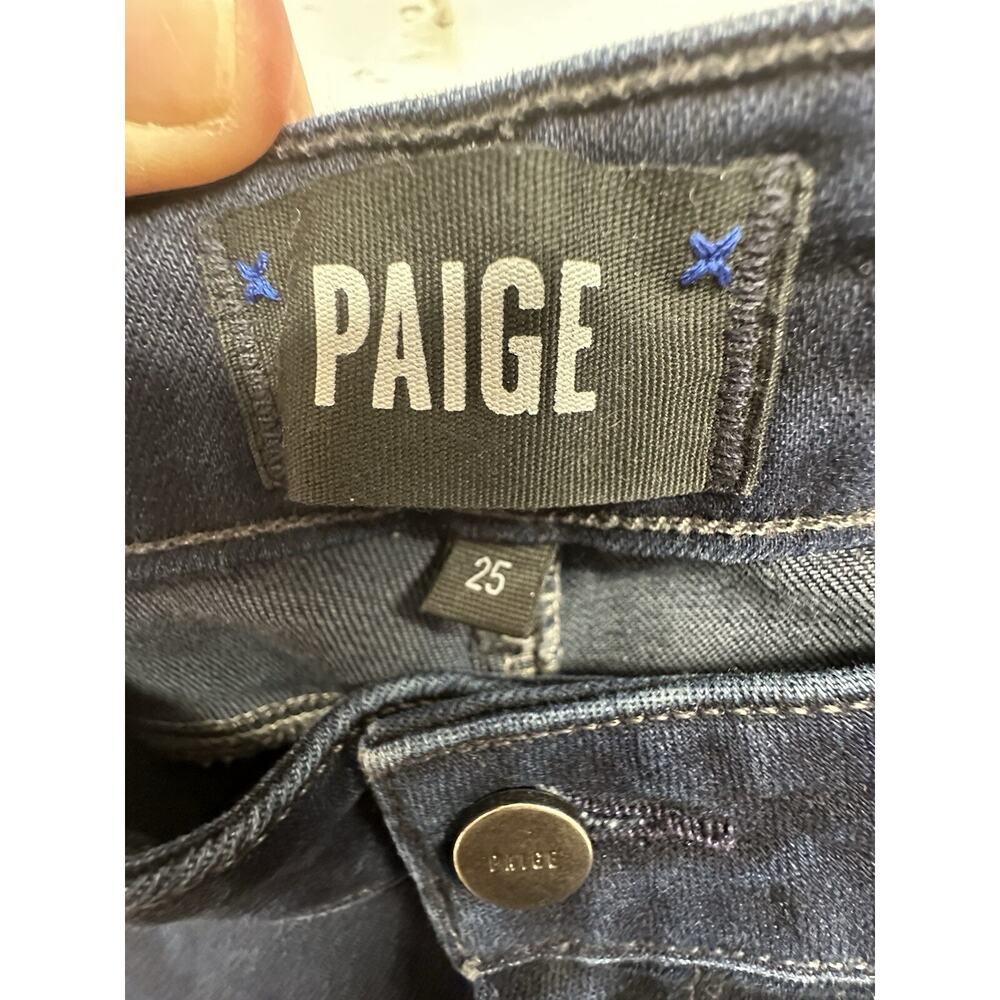 Paige Jeans Womens Size 25 Hoxton Ankle Skinny Dark Wash Blue - Picture 2 of 8